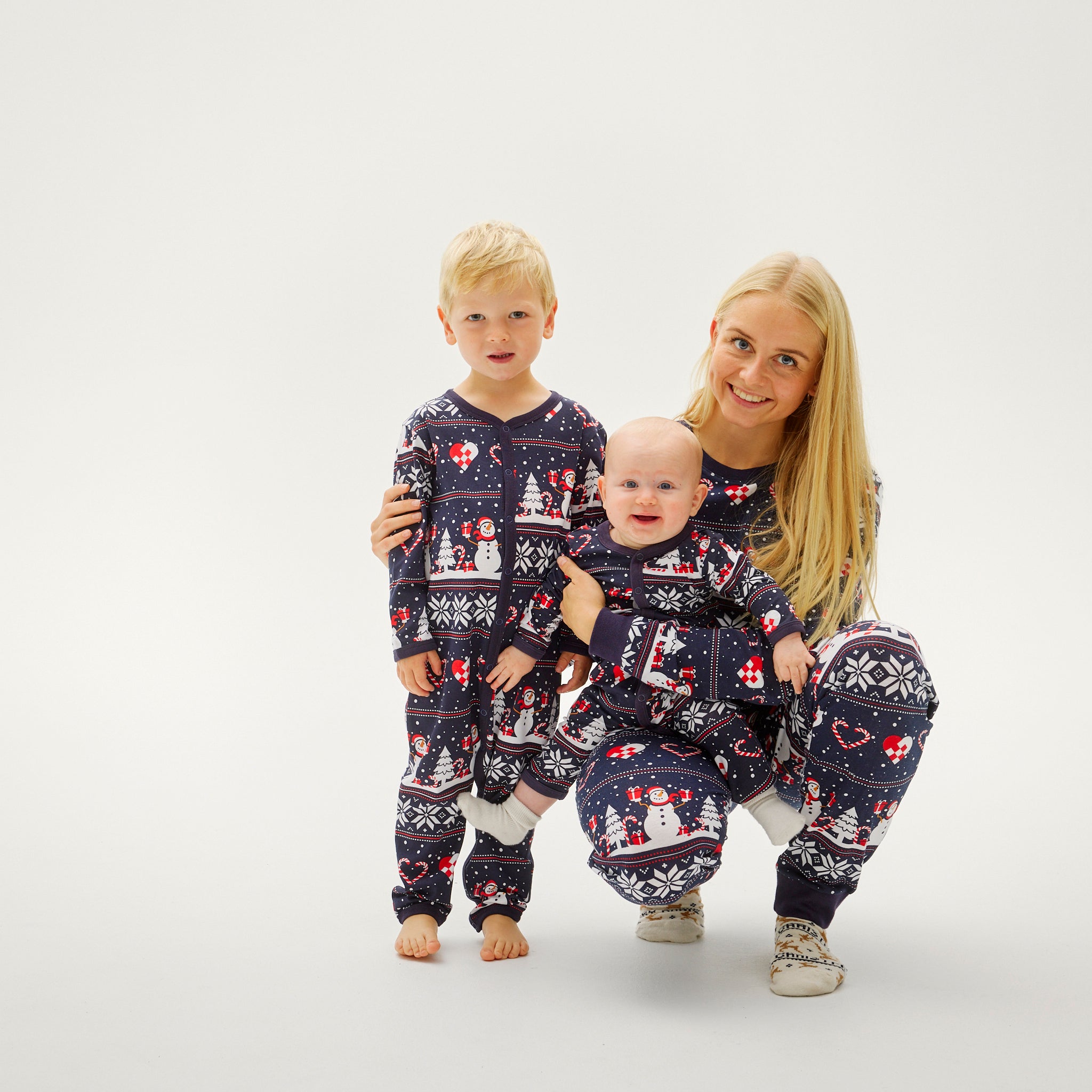 Christmas Heart Jumpsuit Navy - Baby